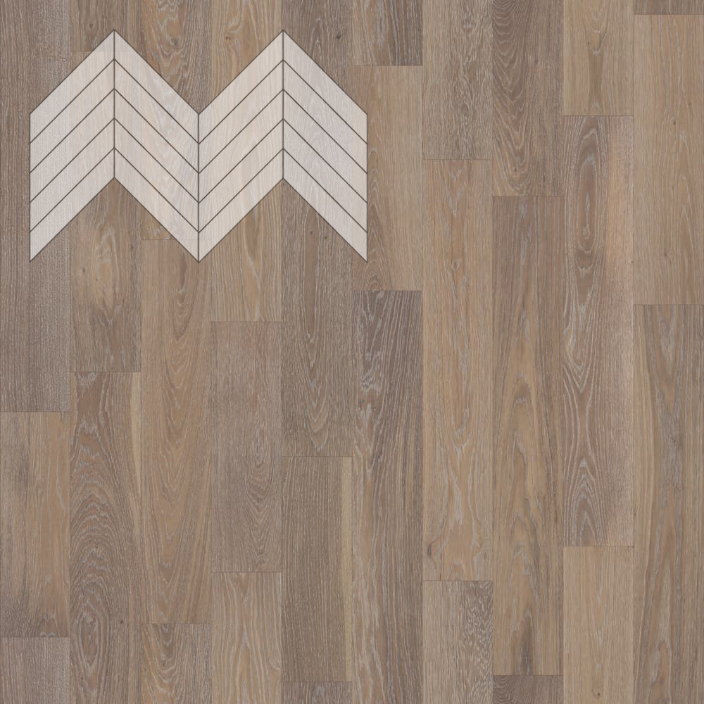 Паркет Елка Французская Lab Arte Chevron Дуб Натур Деликат лак 600/510х90х14/3/45°