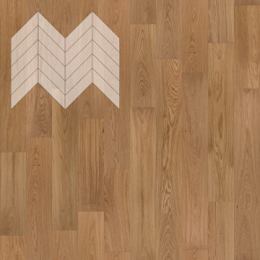Паркет Елка Французская Lab Arte Chevron Дуб Селект Прозрачное масло 600/475х125х14/3/45° в интерьере