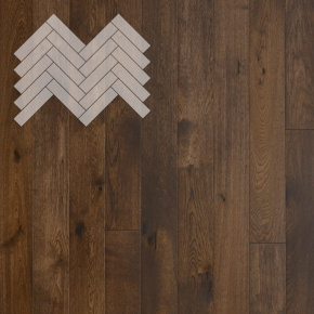 Паркет Елка Английская Lab Arte Angle Дуб Натур Коньяк лак 500х125х14/3 в интерьере