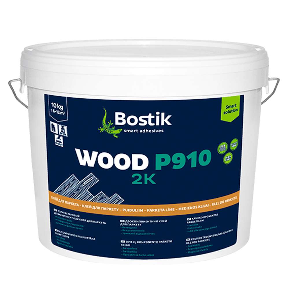 Клей для паркета полиуретановый BOSTIK WOOD P910 2K 10кг ТЕРМОРЕЖИМ
