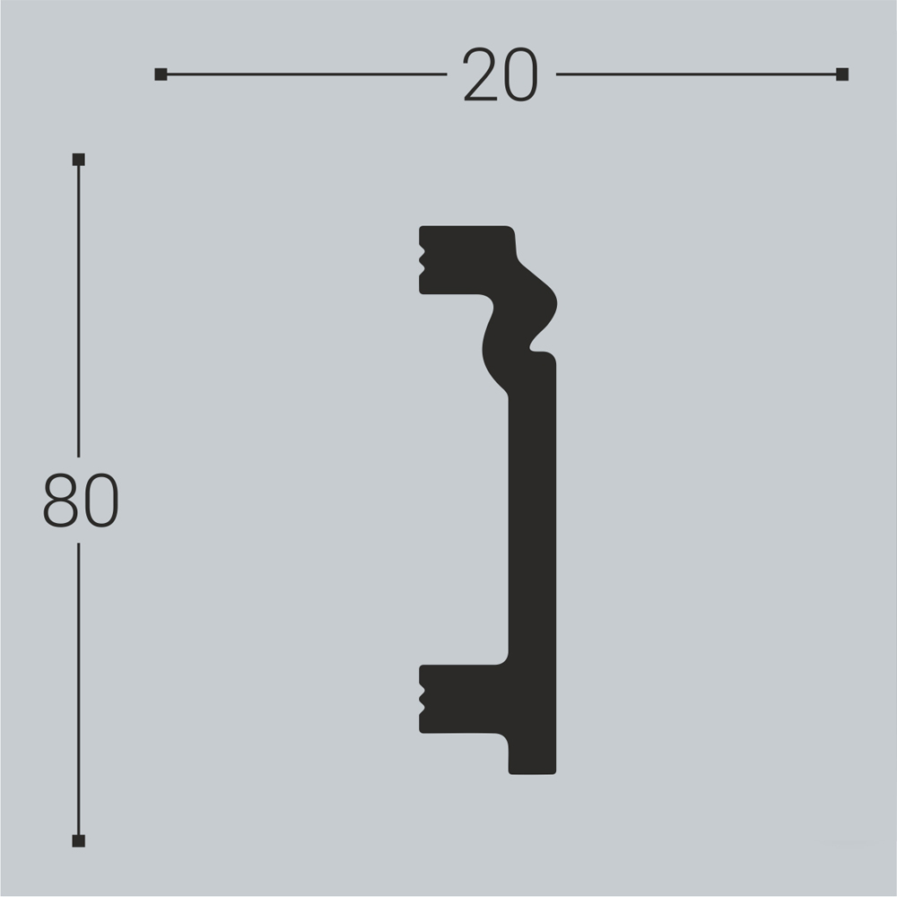 Плинтус напольный Bello Deco XPS П3 80х20х2000