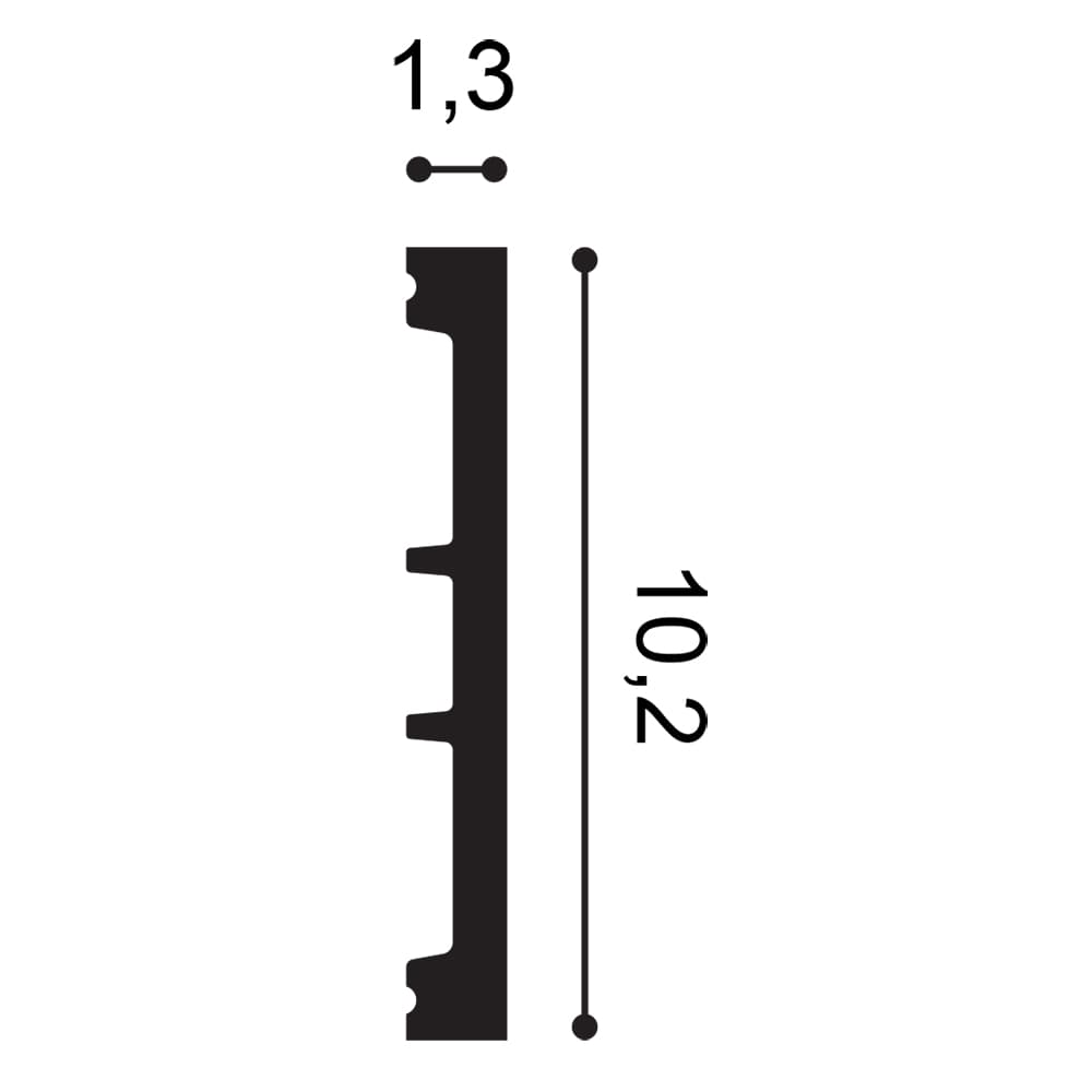 Плинтус из дюрополимера Orac Decor SX163 2000х102х13