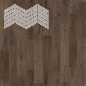 Паркет Елка Французская Lab Arte Chevron Дуб Селект Кайт лак 400/348х90х14/3/60° в интерьере