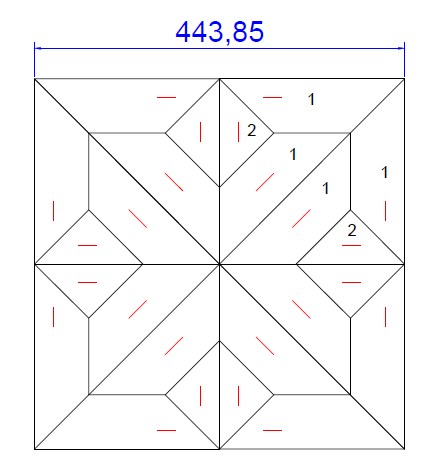 Модульный паркет LabArte инженерный Дуб Original №4-65 443*443*15/3 Прозрачный лак