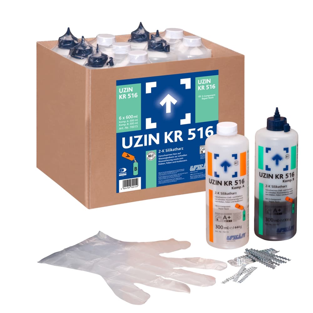 Силикатная двухкомпонентная смола UZIN KR516(0,6кг)