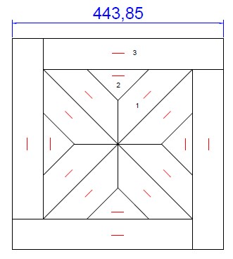 Модульный паркет LabArte инженерный Дуб Original №1-65 443*443*15/3 Прозрачный лак