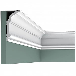 Плинтус из дюрополимера Orac Decor потолочный карниз C339 2000х141x64 в интерьере