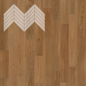 Паркет Елка Французская Lab Arte Chevron Дуб Натур Гридж лак 600/510х90х14/3/45° в интерьере