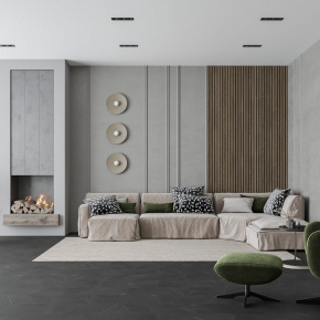 SPC Ламинат Alta Step Мрамор серый 610x305x5 (2,605 м2) SPC9902 в интерьере