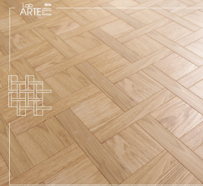 Инженерная доска Lab Arte Pattern 4/4 Дуб Селект лак 125/50*14/3мм в интерьере